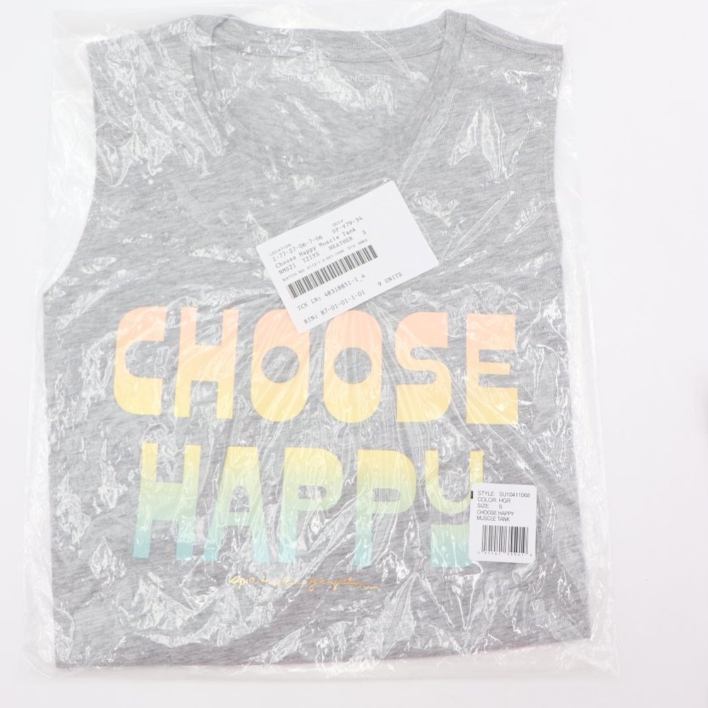 NWT Spiritual Gangster Choose Happy Muscle Tank - Picture 5 of 7